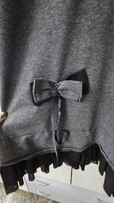 Памучена сива рокля