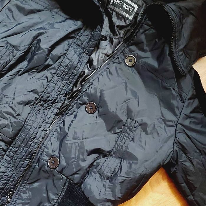 Geacă  din fâș cu guler mare