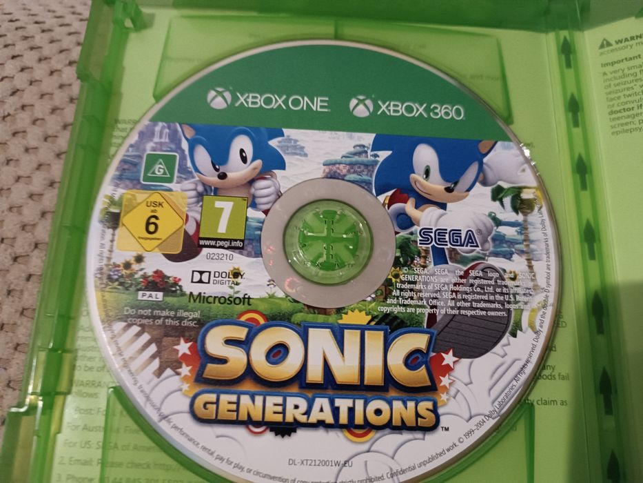 Joc original pt copii Sonic Generation pt  Xbox one X și  Xbox 360