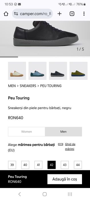 Pantofi, sneakers, adidasi Camper Peu Touring