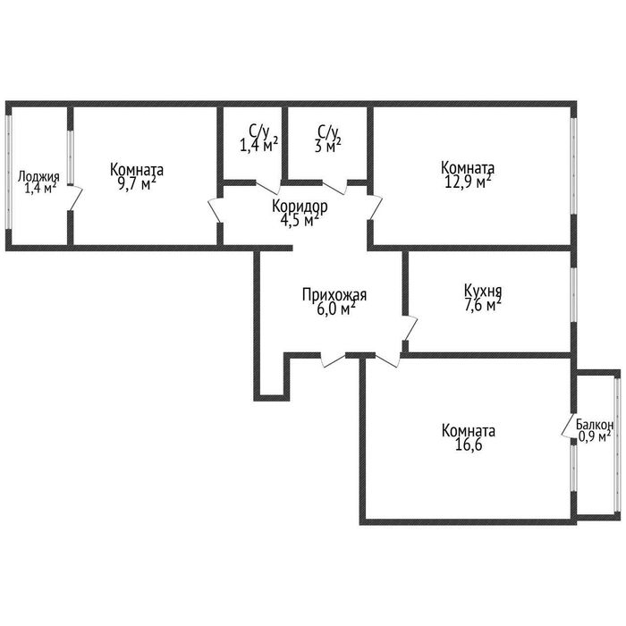 Продам 3-комнатную квартиру.