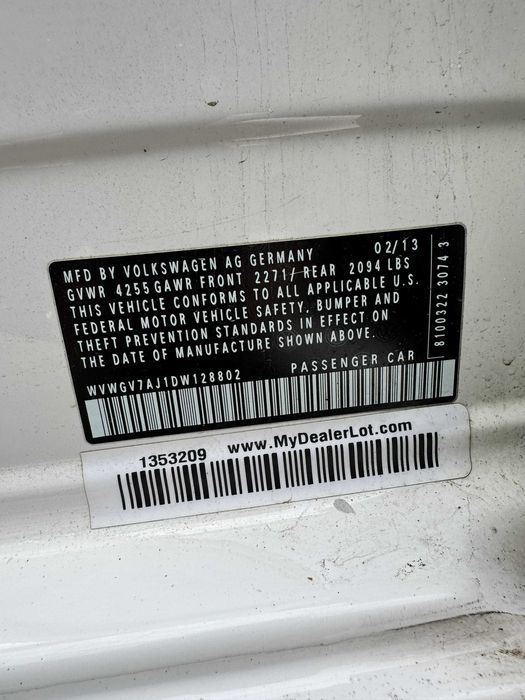 2013 Golf VI GTI - 285кс - 169,802км