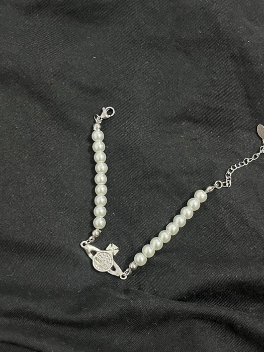 Bratara cu perle Vivienne Westwood Iced Out Saturn