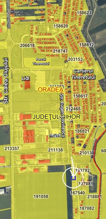 Teren de vânzare – Oradea, Cartierul Tineretului – 425 mp