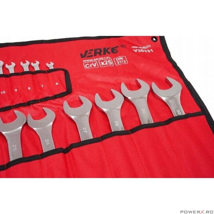 Set chei combinate, 25 piese, 6-32 mm, crom-vanadiu, Verke