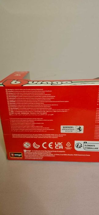 Macheta Masinuta Bburago 1:24 Ferrari 488 Pista Rosu Alb
