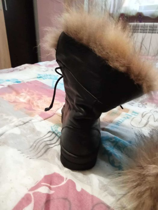 Зимни боти естествена кожа и косъм