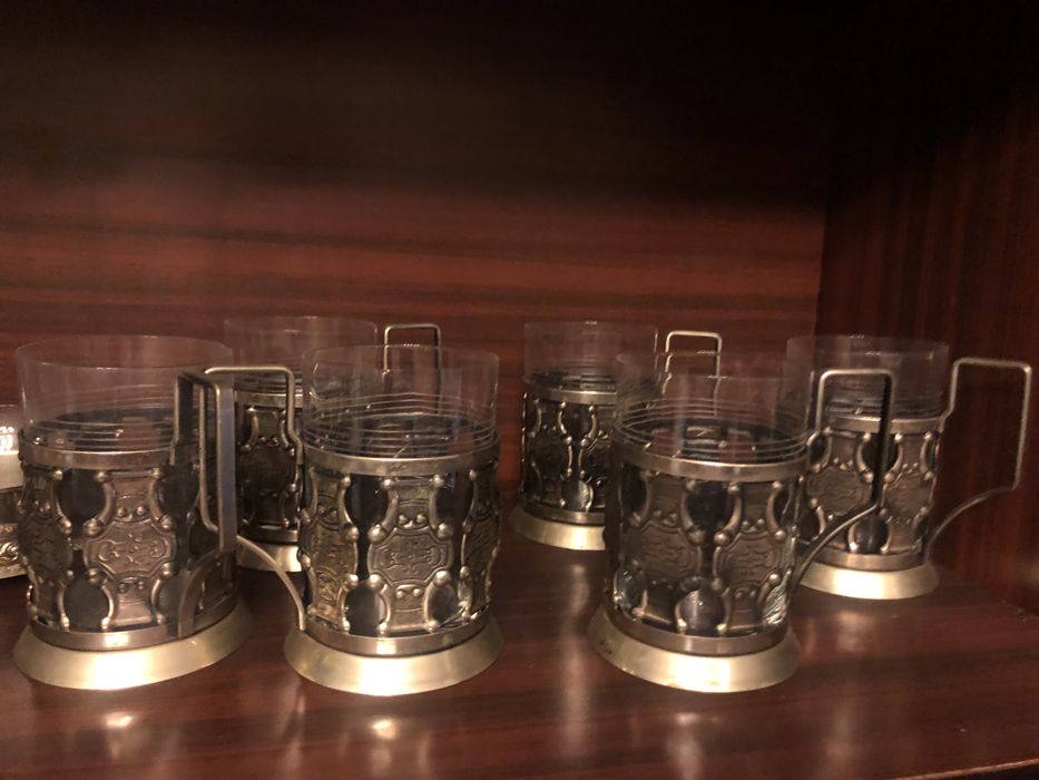 Антикварни руски посребрени чаши