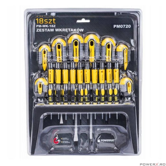 Set 18 surubelnite cu suport, mecanica fina, Powermat