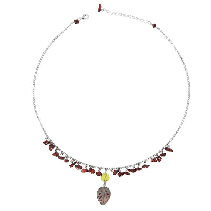 Дамско колие Orphelia от стерлингово сребро и камъни в подаръчна кутия