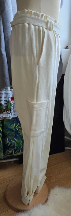 Pantaloni albi eleganti Zara 13-14 ani