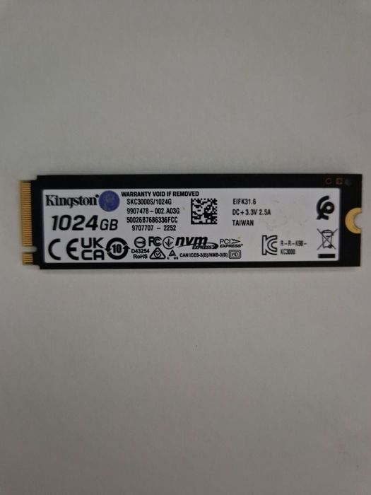 Ssd Kingston KC3000 терабайт