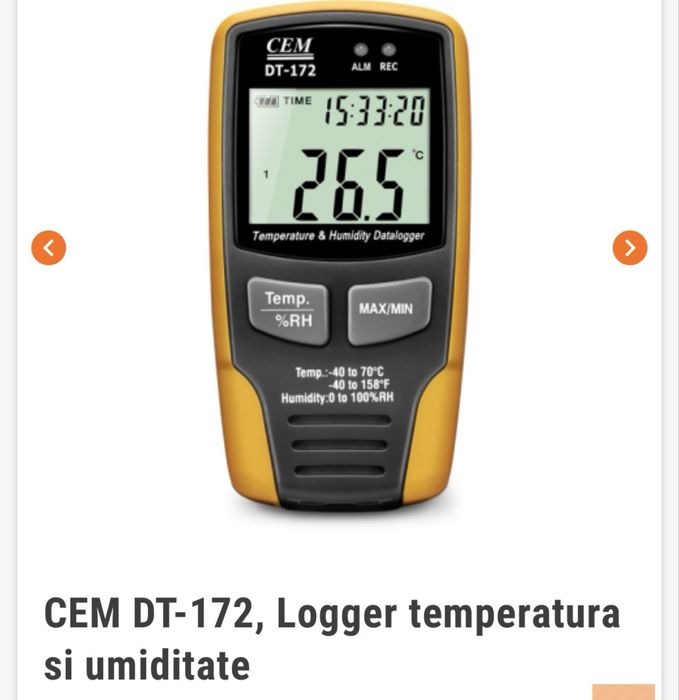 CEM DT-172, Logger temperatura si umiditate
