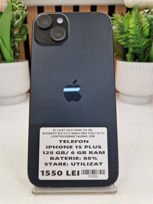 Iphone 15 Plus 128GB / 6GB RAM 88% Baterie Garantie! #53259