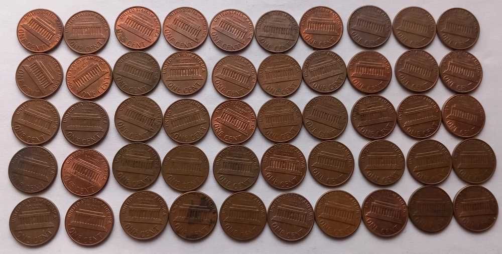 SUA, Lot 1 Cent ( 50 monede )