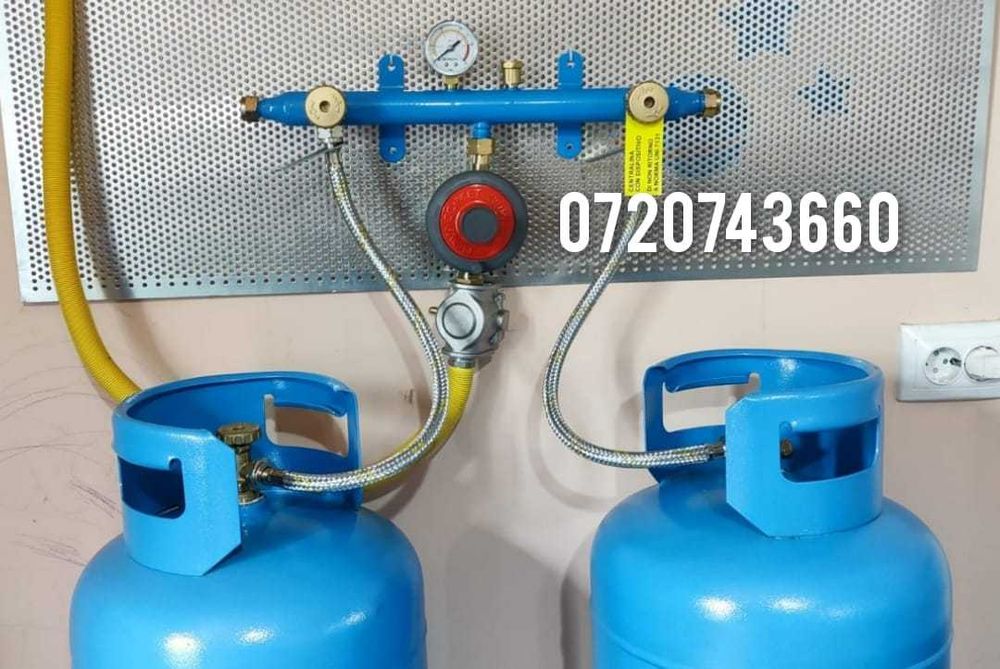 Kit complet cu 2,3 sau 4 butelii GPL 50 L pentru racordare la centrala