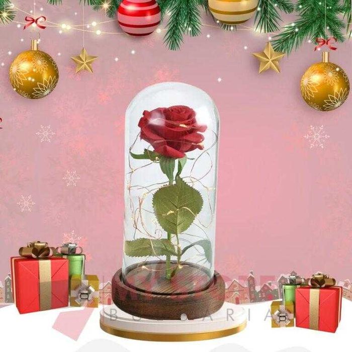 Вечна роза в стъкленица