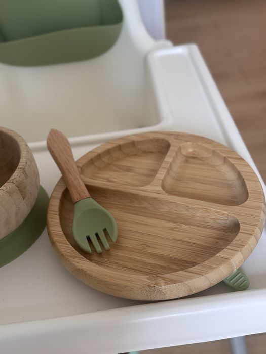 Бамбуков сет за хранене бебе
