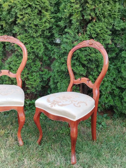 Антик столове стил Рококо,ръчно резбовани