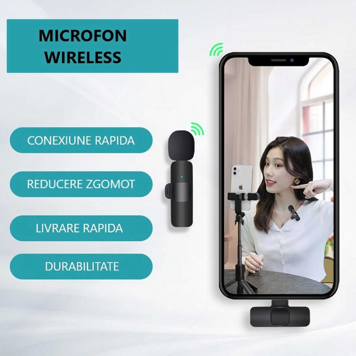 Microfon fara fir pentru interviuri video/ Lavaliera