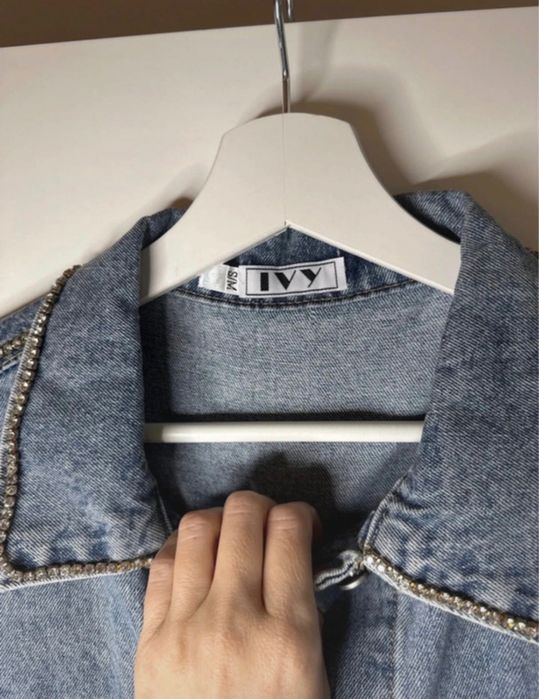 Geacă din Denim cu pietre