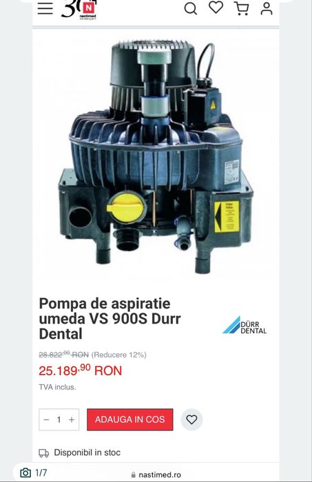 Pompa aspiratie umeda Durr Dental VS900  copil mamica