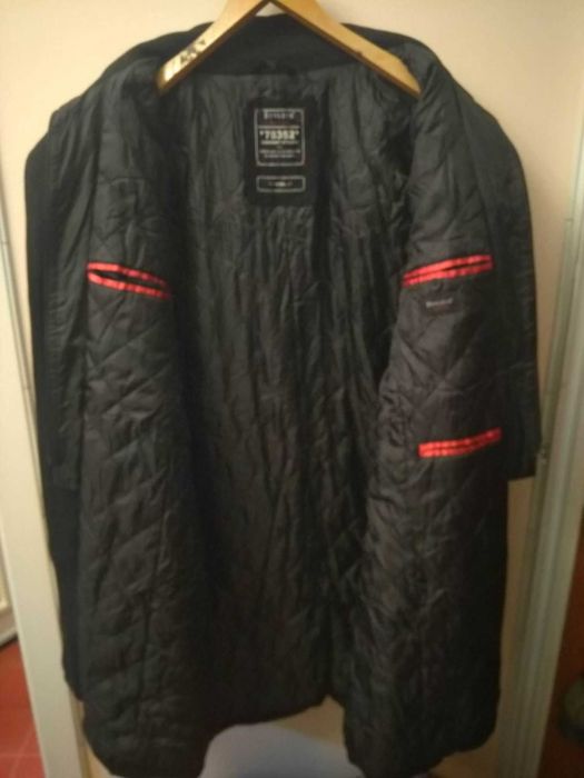 Черно мъжко спортно палто вълна