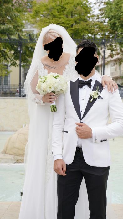 Sacou alb pentru mire