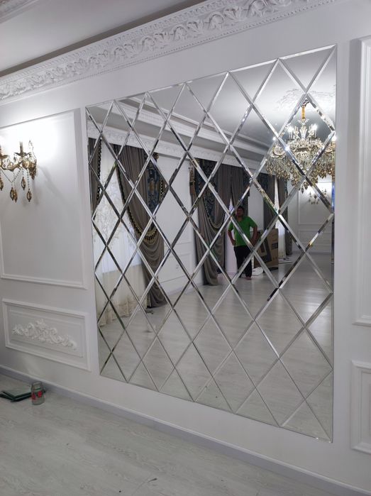 Ромбик Rombik Тош Ойна Zerkila Зеркала ойна кесиш хизмати.