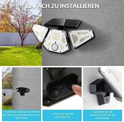 Нови 2 броя слънчеви външни светлини Соларни лампи за градина, двор