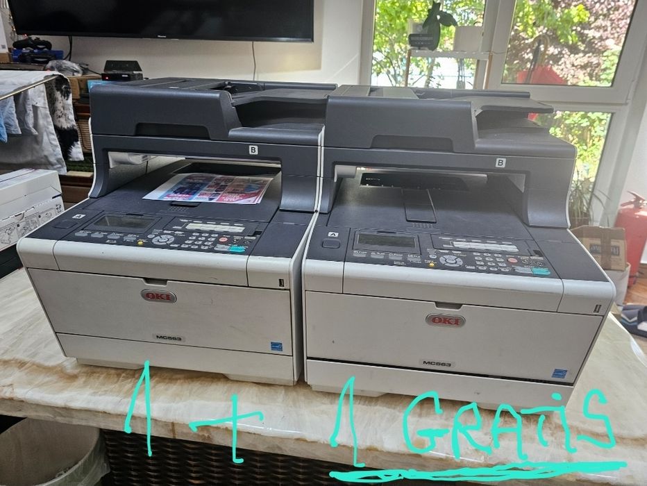 1+1 gratis ! Multifunctional laser color OKI MC563, Duplex, Retea, A4,