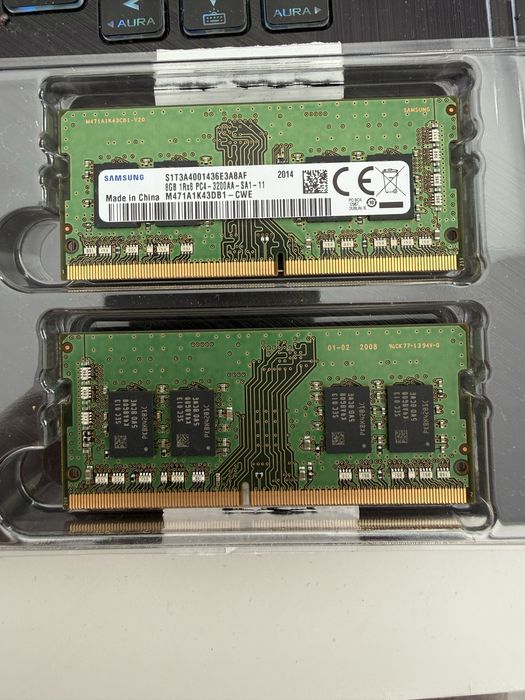 Memorie RAM 8 GB x2, sodimm ddr4, 3200 Mhz, Samsung, pentru laptop