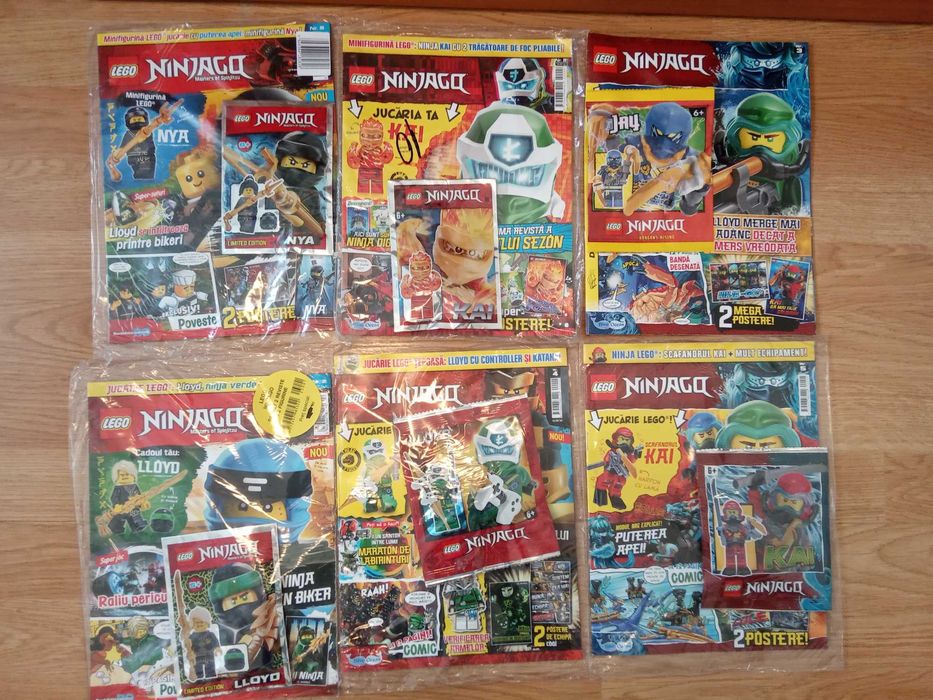 Lego Ninjago seturi mici (foil bags) cu reviste, noi, sigilate