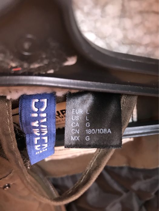 Мъжко зимно яке/шуба в маслинено зелено