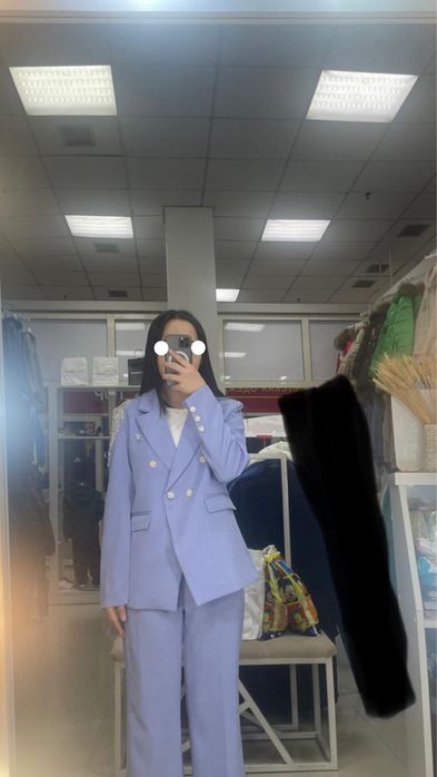 Костюм сиренево-голубой