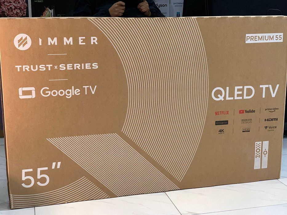 Телевизор Immer 4K Google TV Qled Со склада имеется доставка по городу