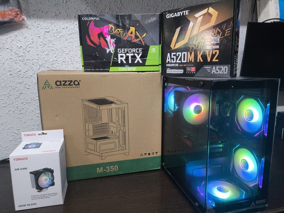 Gigabyte A520+Ryzen 5 5500+16Gb+NVMe 512Gb+RTX2060Super