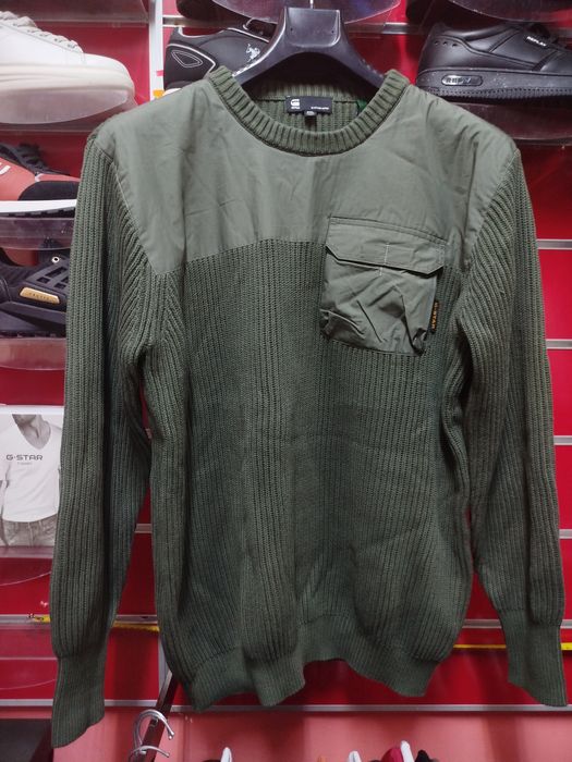 Оригинален пуловер G-Star Raw Army S XXL нов мъжки суичър карго блуза