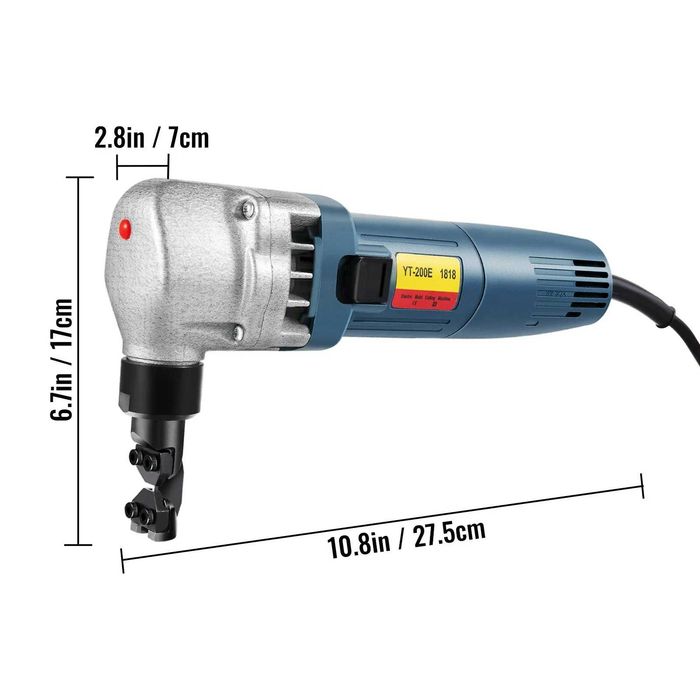 НЕМСКИ Електрически метален ниблер 380W + ЛЕД ФЕНЕР