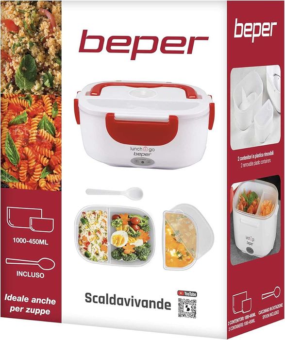 Електрическа кутия за храна Beper 90.920R Lunch & Go (Червен)