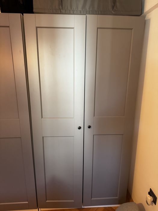 Dulap PAX cu usa gri - 2 buc - 100x60x200