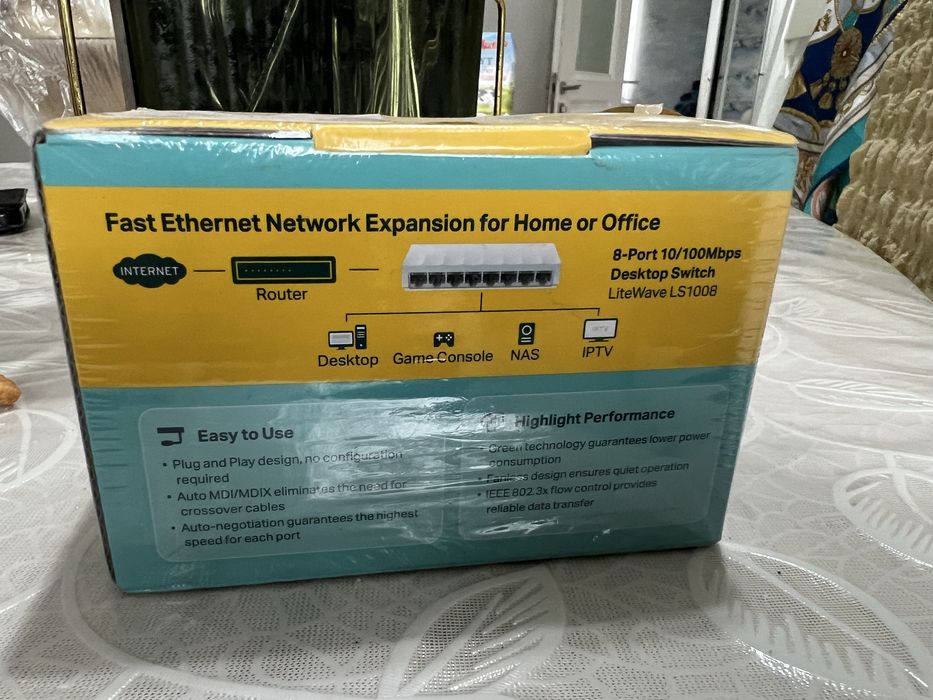8-port 10/100 Mbps Desktop Switch Пое, хап, сплитер 1/8.