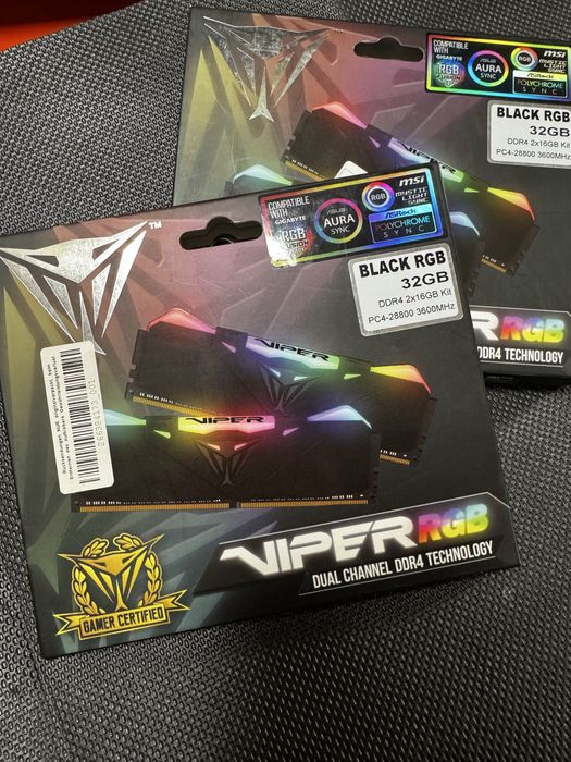 Memorii ram ddr4 3600mhz 32gb 64gb viper rgb