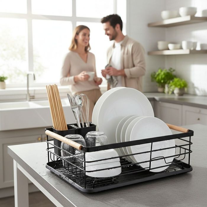 Компактен сушилник за съдове с отцеждаща табла Cheffinger