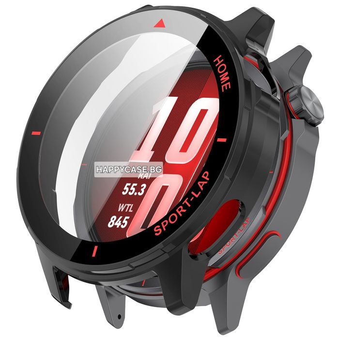 Huawei Watch GT Runner 2 / 360° Твърд пластмасов кейс с графика и вграден протектор за екран
