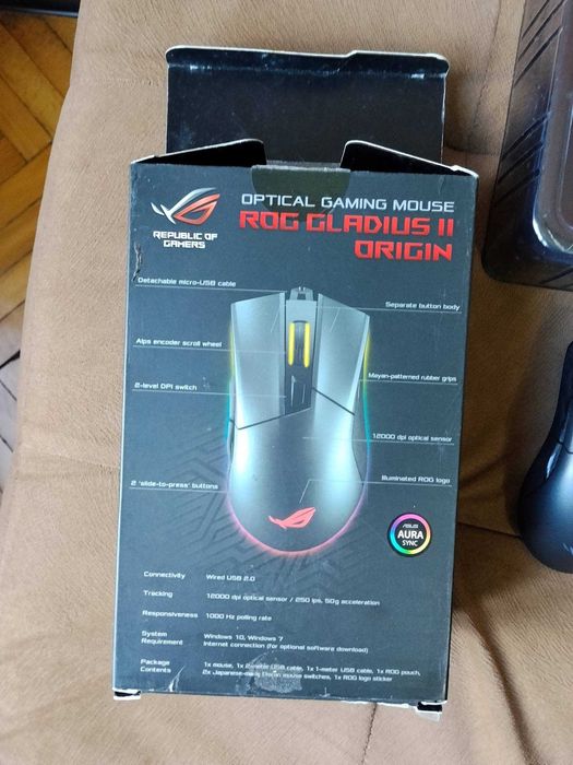 Геймърска мишка ASUS ROG Gladius II Origin 12000 DPI