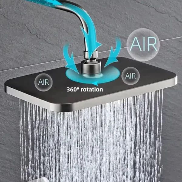 Душ система за баня супер лукс със смесител и лед дисплей термостатна