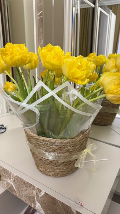 19 пионовидных тюльпанов