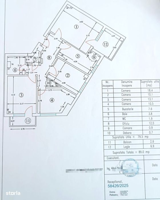 Apartament 4 camere | 89 mp | Mega Mall I Vedere panoramică