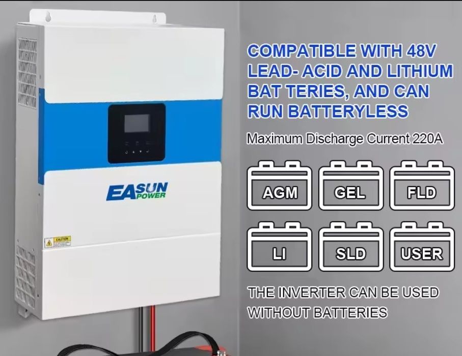 Invertor 11KW Hybrid EaSun baterii monofazic trifazic paralel offgrid